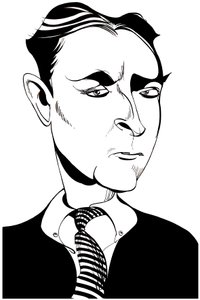 Francis Scott Fitzgerald - caricature of American novelist and short-story writer, 1896-1940 by Neale Osborne